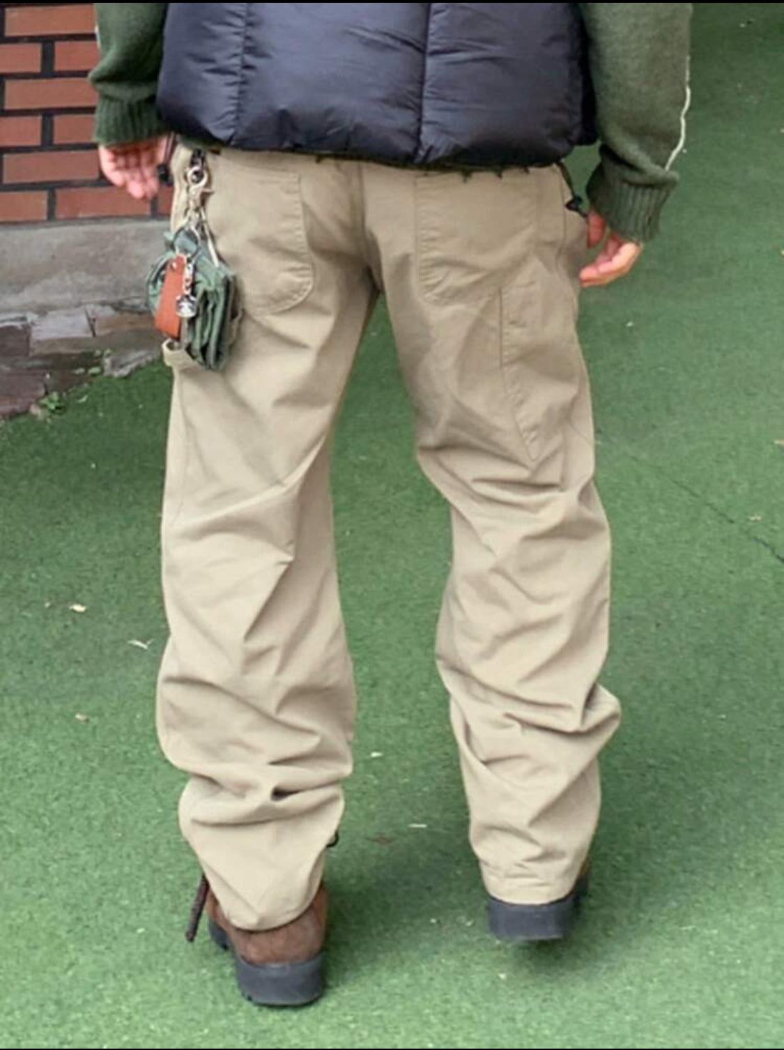 DAZY Pantalones vaqueros casuales de lona caqui sólidos para hombres, de primavera