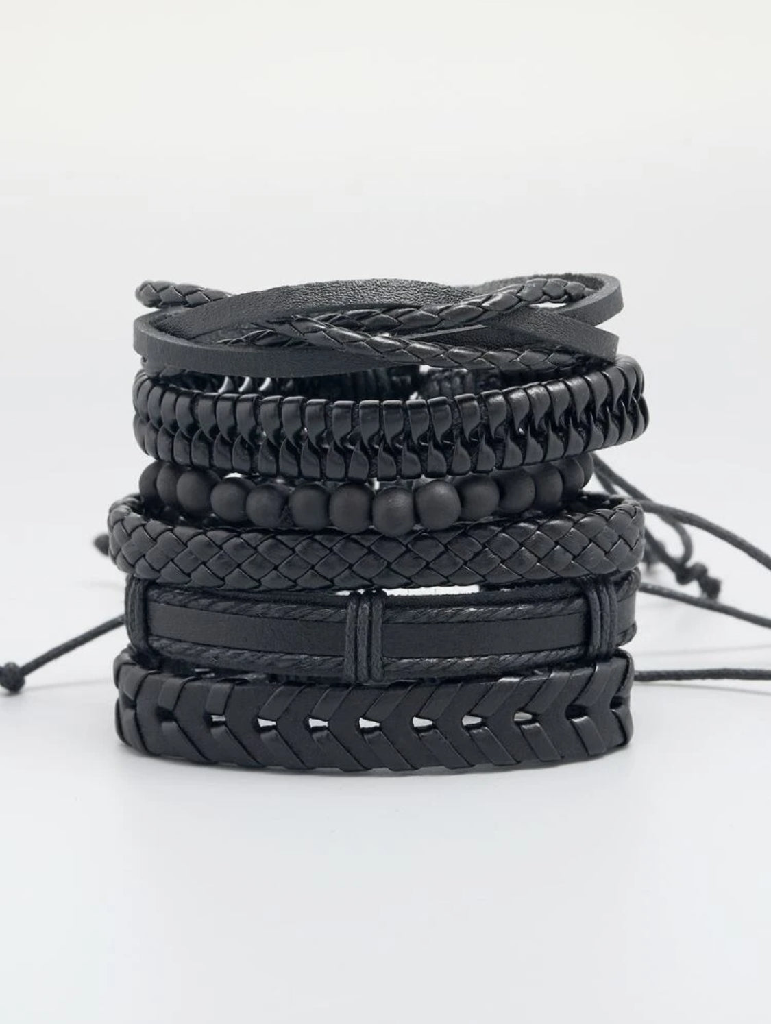 Pulsera minimalista de moda y popular de 1 pieza para hombres PU para regalo de joyería y para una apariencia elegante