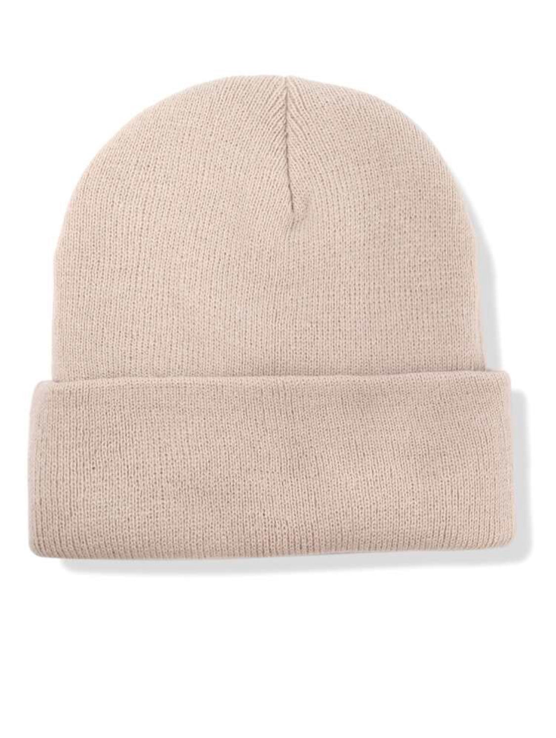 SHEIN X Lucía Bellido 1 pieza Gorro de punto con detalles estampados a la moda para mujer para invierno y otoño