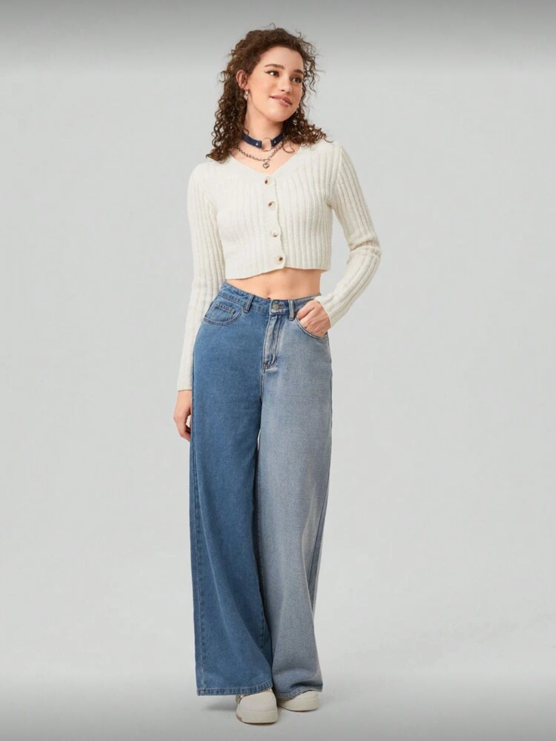 Forever 21 Vaqueros De Pierna Recta Para Mujer Con Bolsillos Inclinados En Color En Contraste