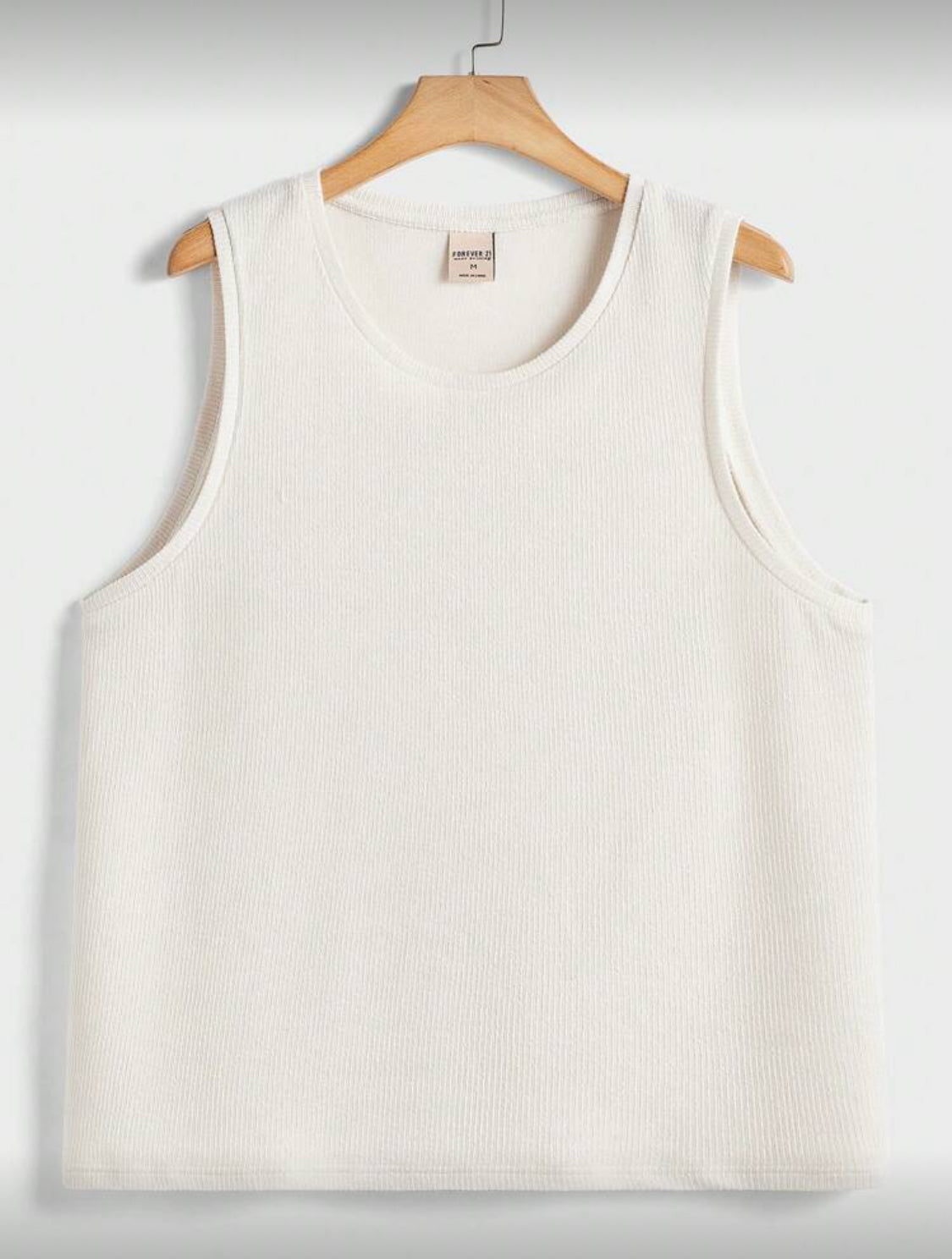Forever 21 Camiseta sin mangas tejida para hombres, de estilo occidental, casual y de moda, de corte holgado y liso, para uso diario, vacaciones y amigos