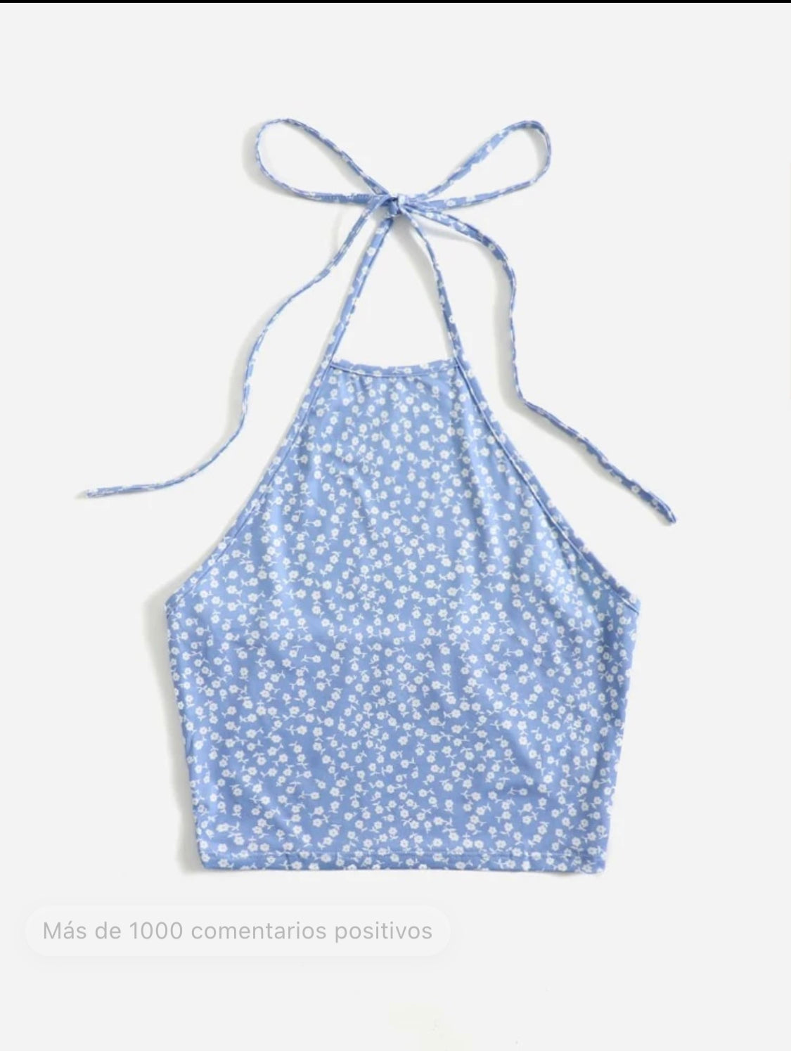 SHEIN Dreamara Top halter floral de margarita con cordón