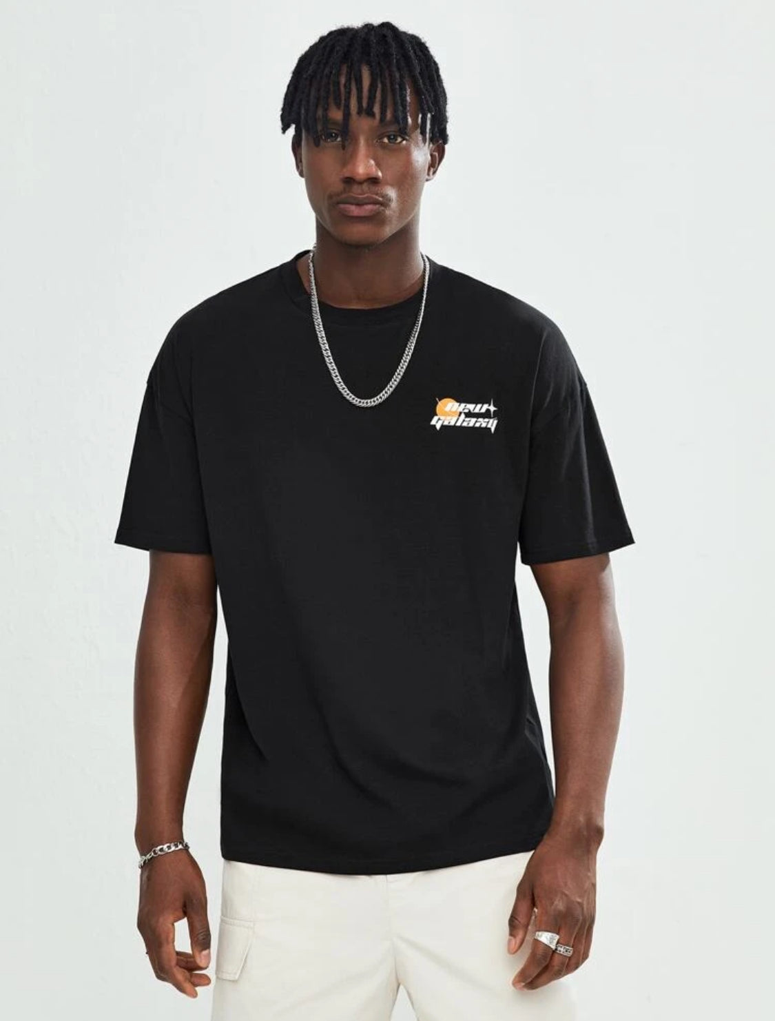 Remera Oversize Manfinity Unisex Camisetas para hombres, cuello redondo holgado, manga corta con hombro caído estilo gráfico informal de verano en poliéster