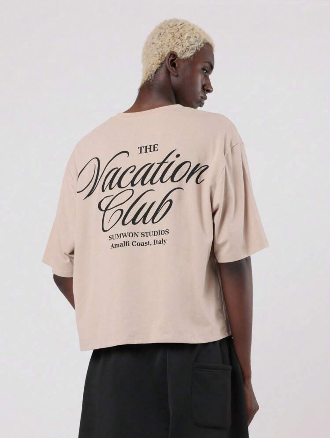 SUMWON Camiseta de corte holgado de la colección de resorts de verano de Amalfi Coast de The Vacation Club, con gráfico, para uso casual y viajes