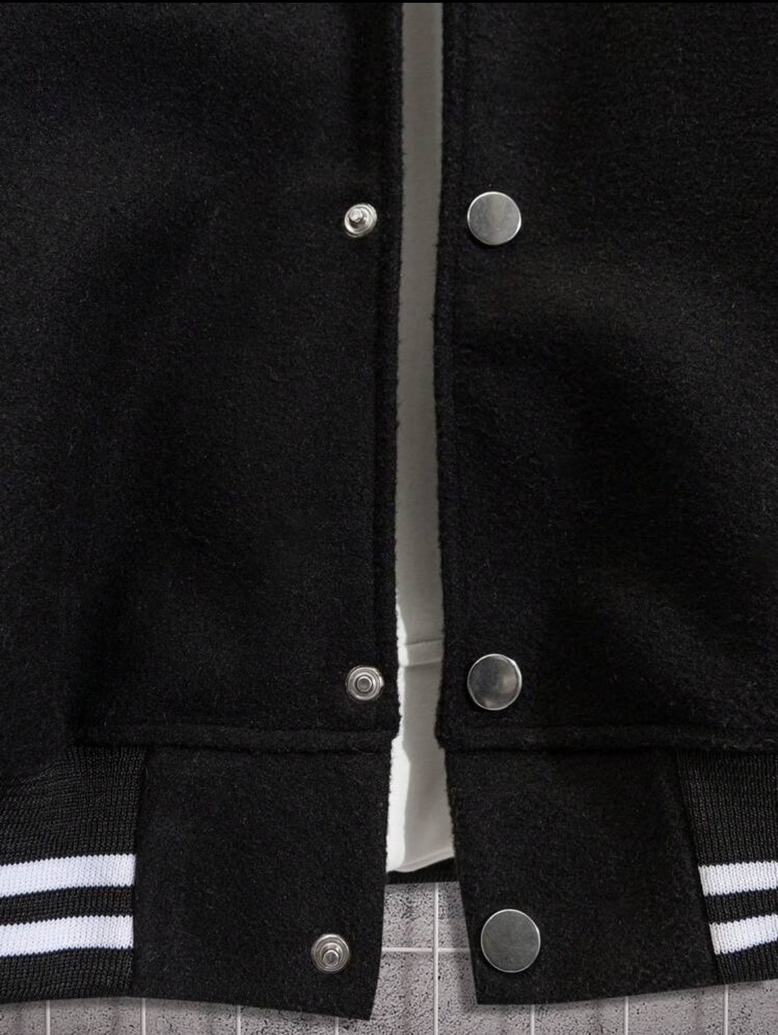 Cottnline Chaqueta de béisbol - Campera Universitaria con estilo universitario, parche de gráficos bordados y letra para hombres