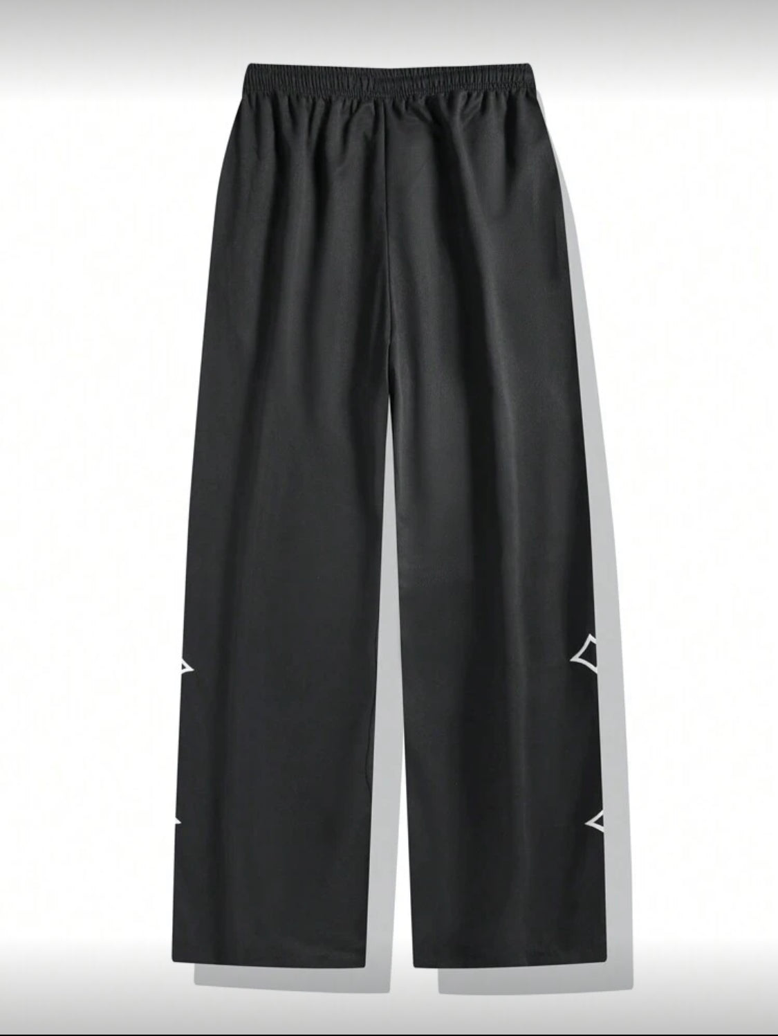 1 pieza Pantalones casuales con bordado de cruz para hombres, con cordón, ribete reflectante, adecuados para uso casual, playa, trabajo, entrenamiento