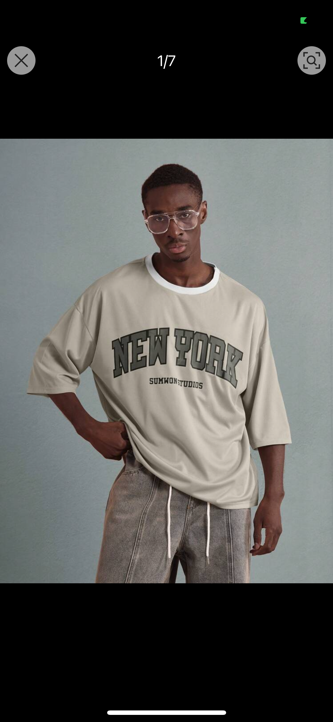 SUMWON Camiseta holgada de manga corta con estampado gráfico, estilo jerseys de fútbol