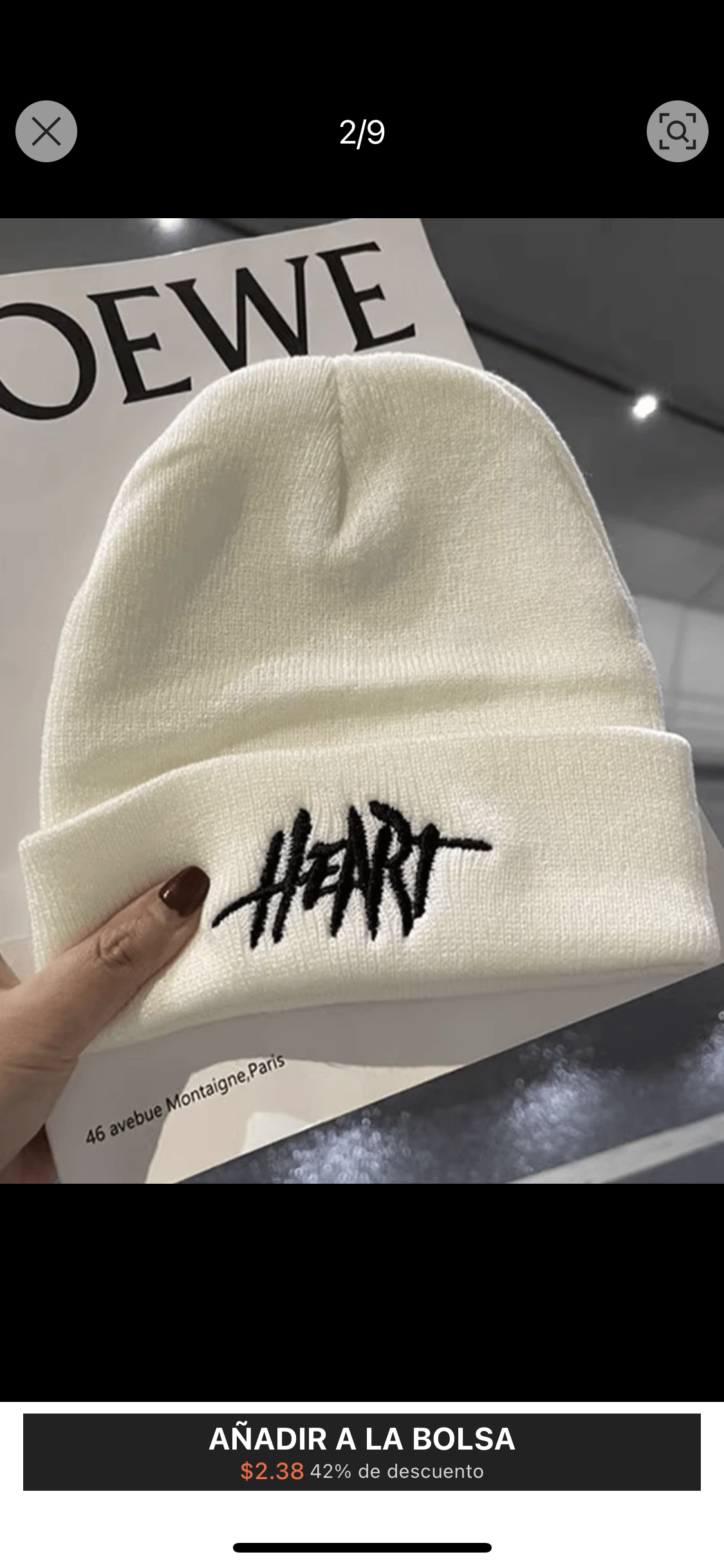1 pieza Gorro de punto de otoño/invierno con bordado de letra, gorro de esquí casual y cálido para parejas