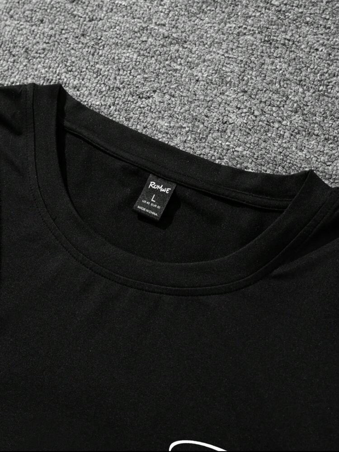 Remera Oversize Manfinity Homme Camiseta de manga corta casual de cuello redondo con estampa gráfica para hombre