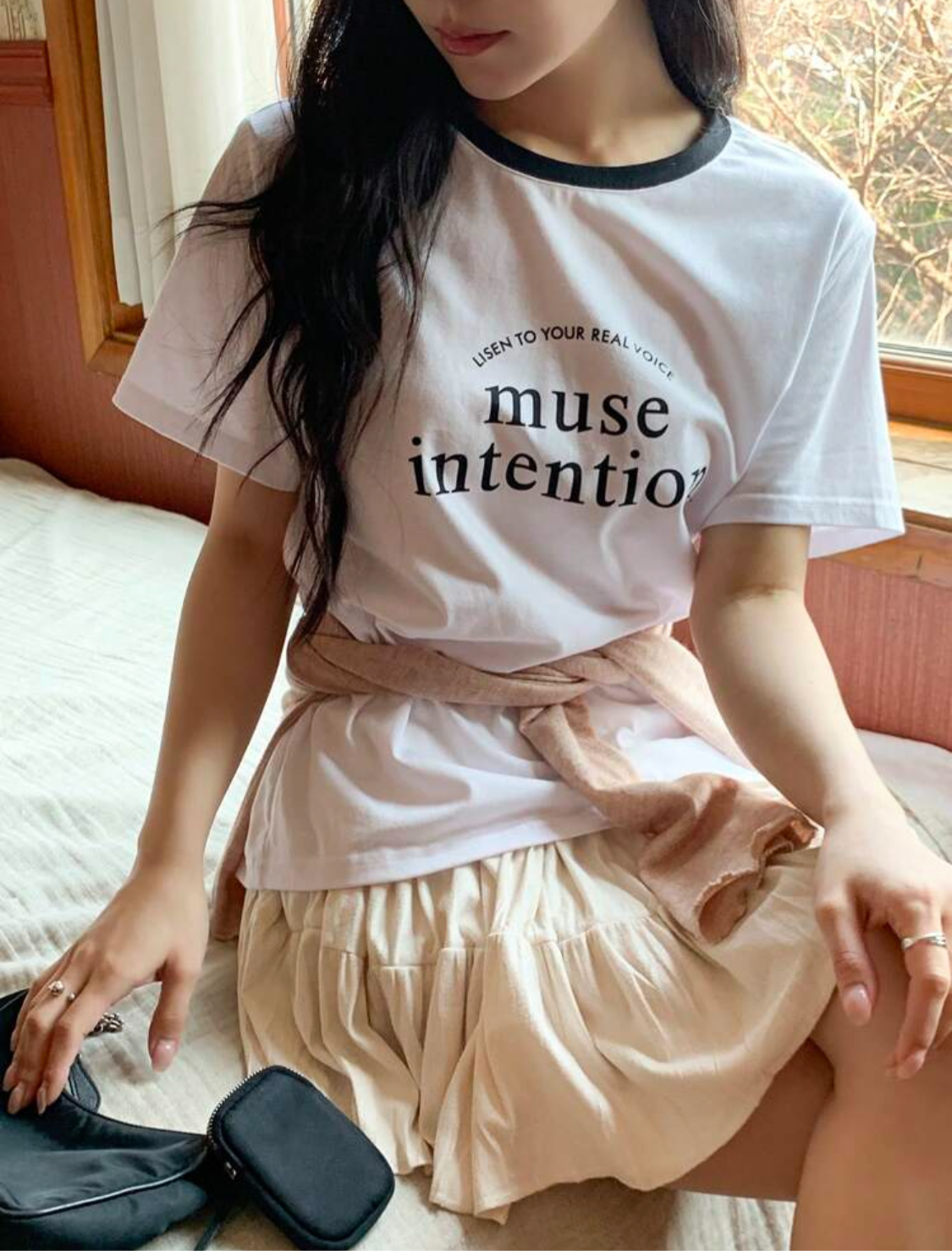DAZY Camiseta de manga corta de cuello redondo con estampado gráfico casual y bonito para el verano para mujer