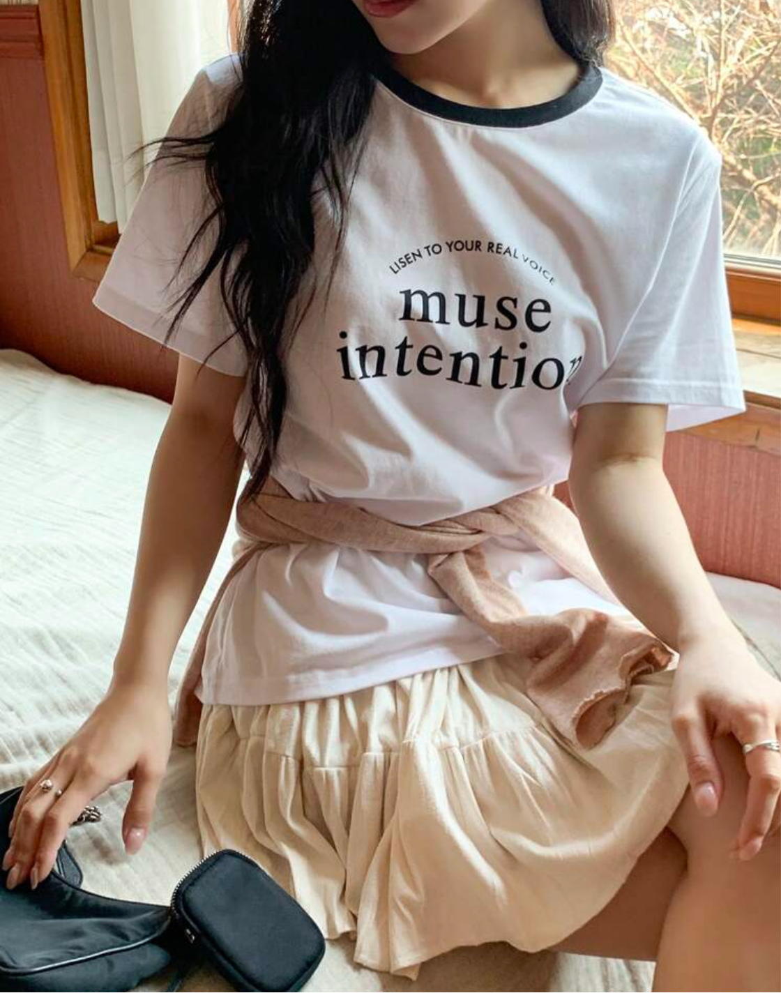 DAZY Camiseta de manga corta de cuello redondo con estampado gráfico casual y bonito para el verano para mujer