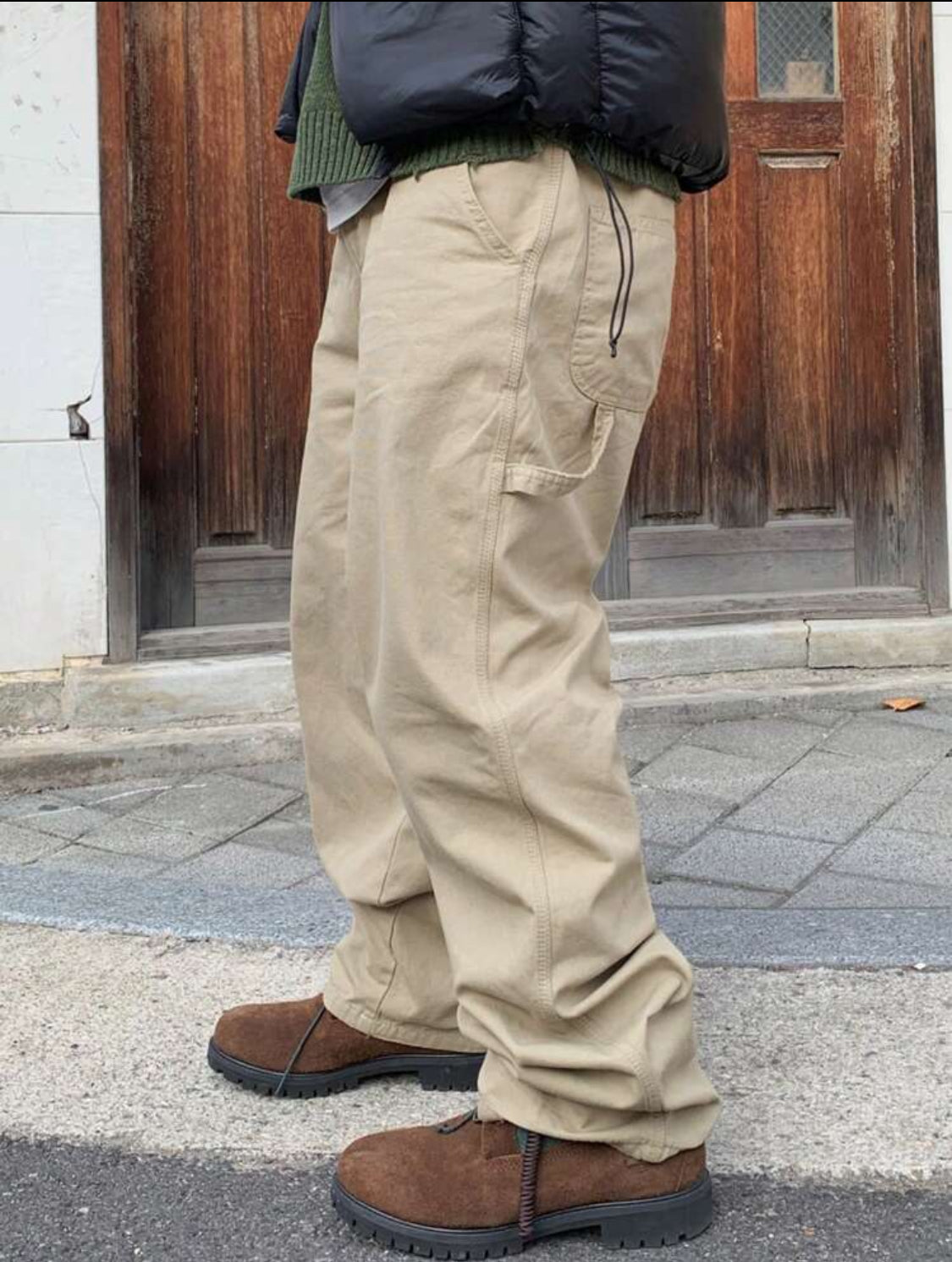 DAZY Pantalones vaqueros casuales de lona caqui sólidos para hombres, de primavera
