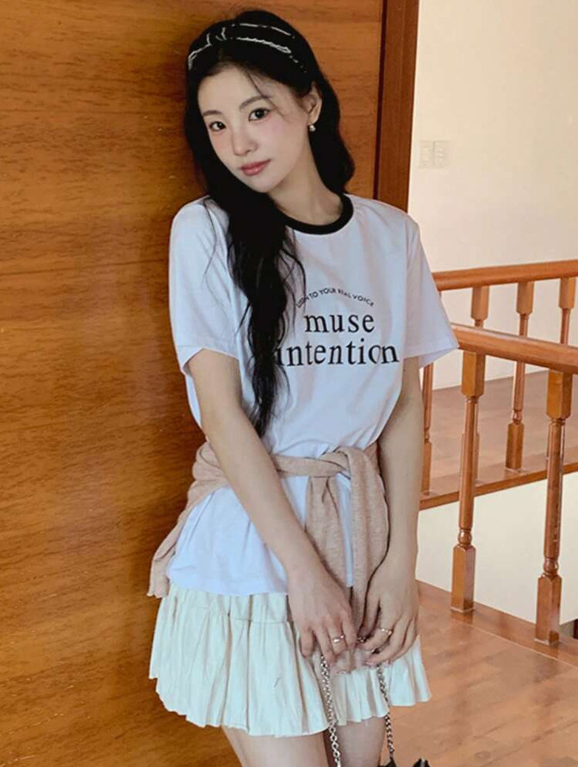 DAZY Camiseta de manga corta de cuello redondo con estampado gráfico casual y bonito para el verano para mujer