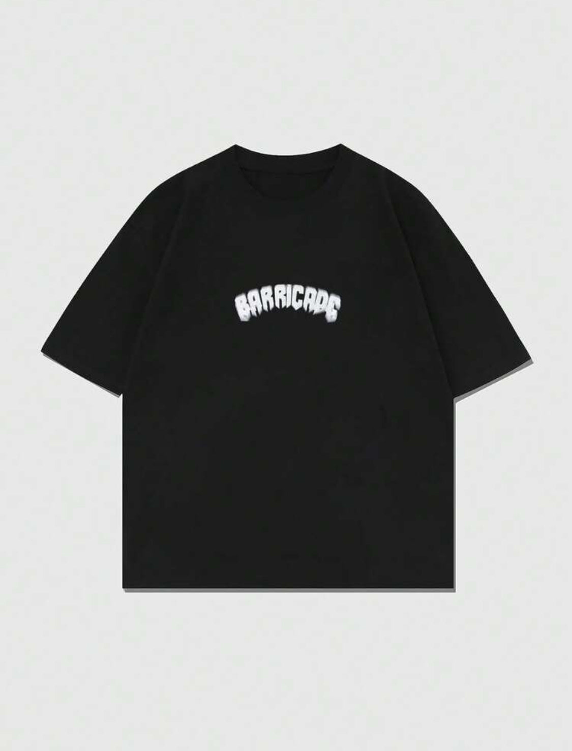 ROMWE MEN Street Life Camiseta de manga tipo murciélago con estampado de eslogan y personajes para hombre