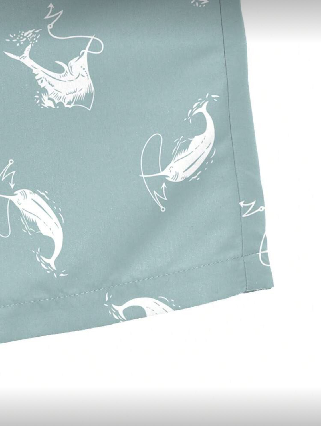 Manfinity Swimmode Pantalones cortos de playa con cordón en la cintura y estampado de peces para hombre