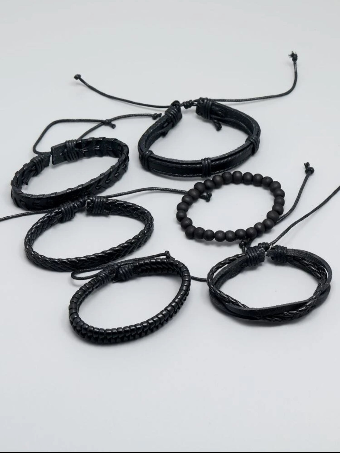 Pulsera minimalista de moda y popular de 1 pieza para hombres PU para regalo de joyería y para una apariencia elegante