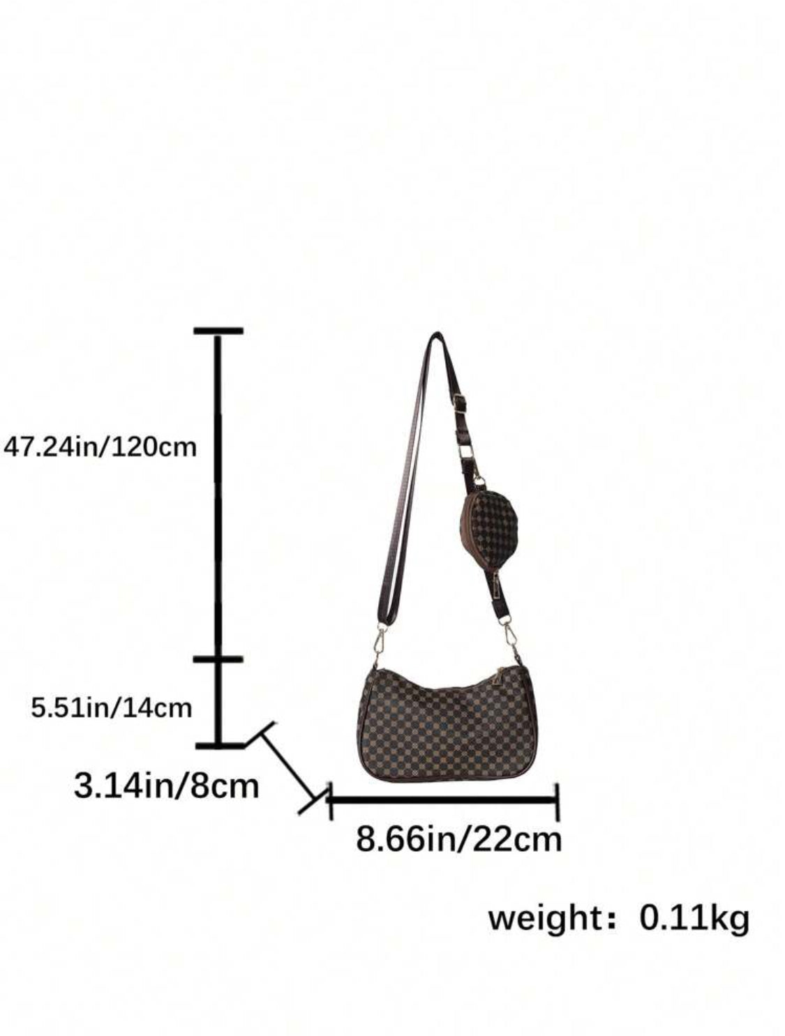 Mini bolso cuadrado con patrón geométrico y monedero con patrón retro, clásico bolso cruzado para mujer con monedero colgante, bolso de mujer con bolsillo para monedas