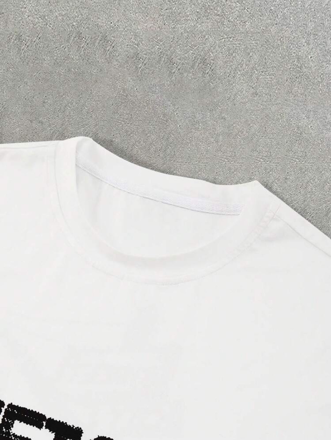 Manfinity EMRG Camiseta de hombre de cuello redondo casual de manga corta con estampado de construcción