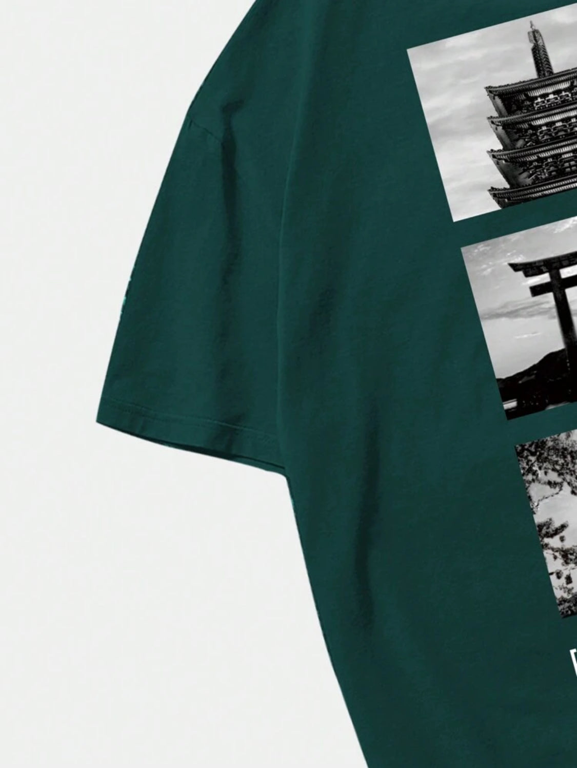 Remera Oversize Manfinity Homme Camiseta de manga corta casual de cuello redondo con estampa gráfica para hombre