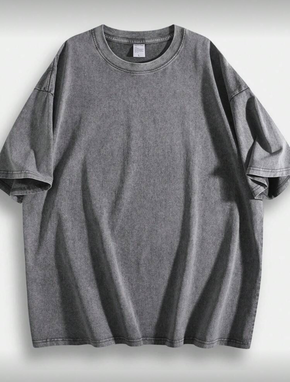 Camiseta de algodón informal de 230 g, gruesa, lavada, retro, personalizada, con estampado de gran tamaño, estilo hip-hop callejero, punk, harajuku, para hombre y mujer