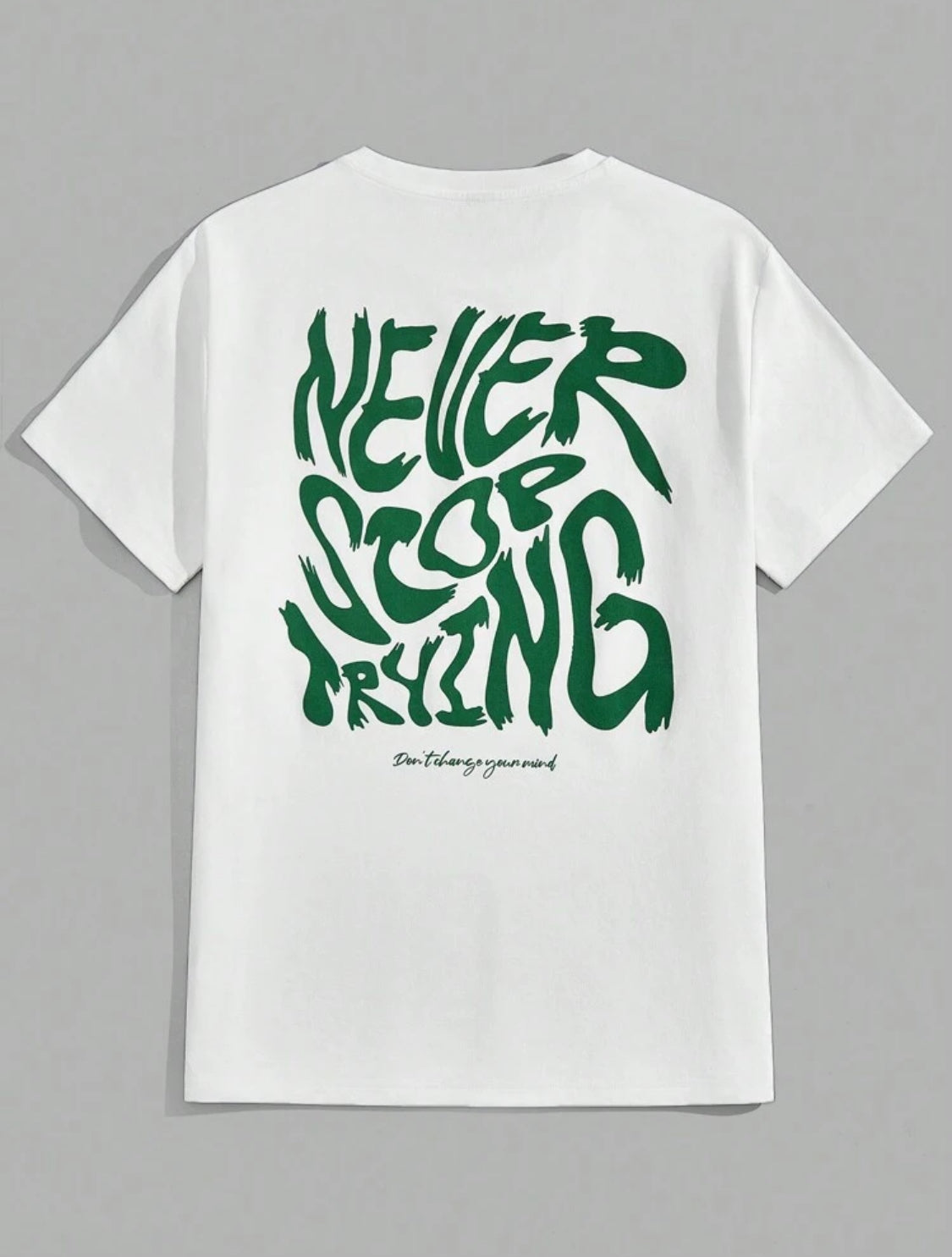 Remera Oversize Manfinity Hypemode Camiseta Informal De Hombre Con Cuello Redondo Tejido Y Estampado De Eslogan