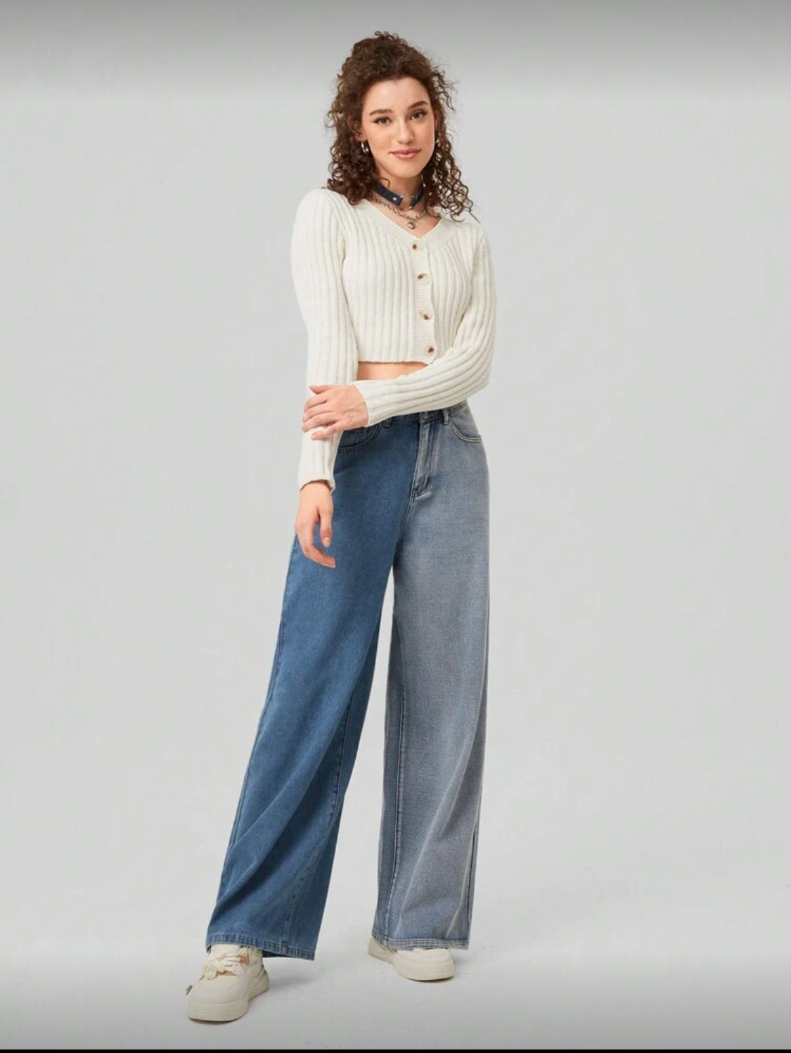 Forever 21 Vaqueros De Pierna Recta Para Mujer Con Bolsillos Inclinados En Color En Contraste