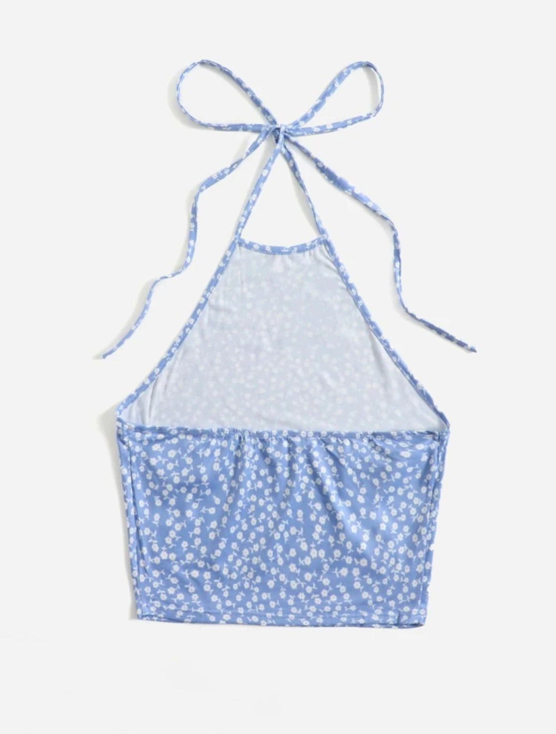 SHEIN Dreamara Top halter floral de margarita con cordón