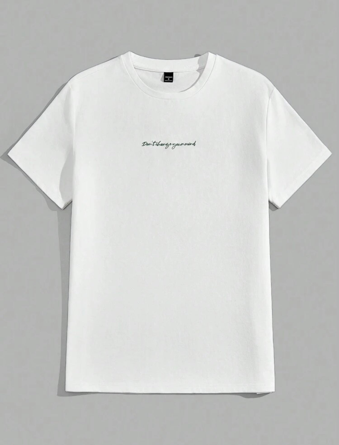 Remera Oversize Manfinity Hypemode Camiseta Informal De Hombre Con Cuello Redondo Tejido Y Estampado De Eslogan