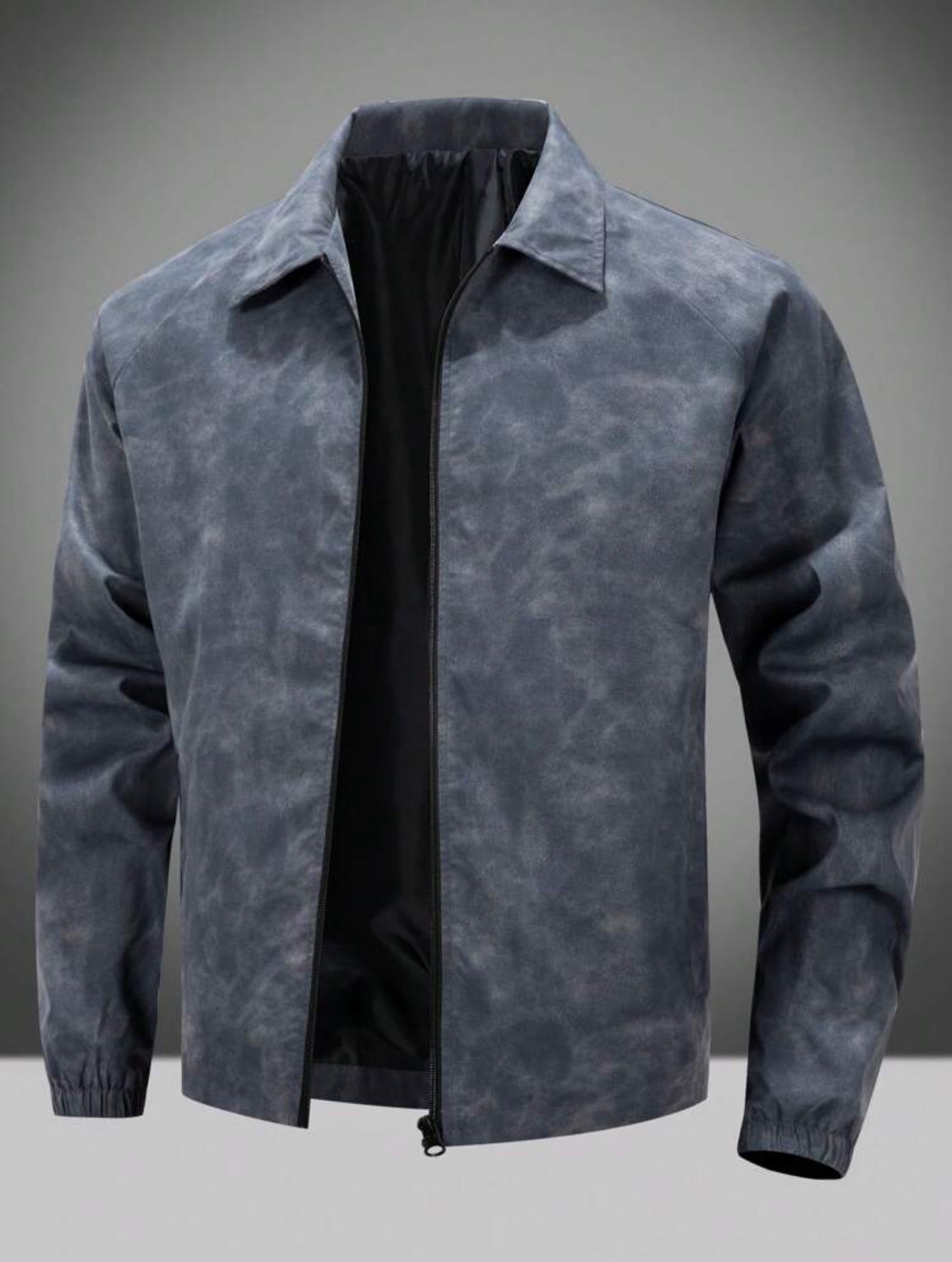 Manfinity Homme Chaqueta y abrigos con cremallera para hombre, uso casual de moda minimalista para todos los días
