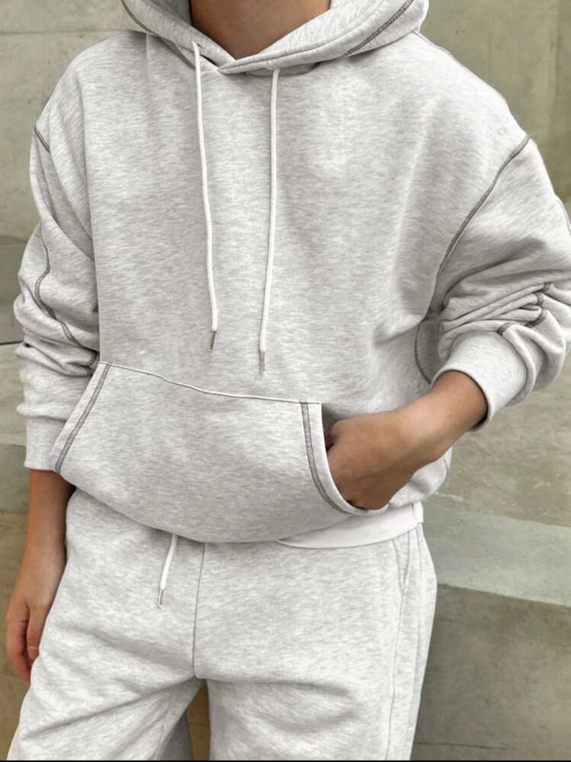 DAZY Sudadera casual con capucha, manga larga y cordón para hombre, con decoración de rayas de otoño