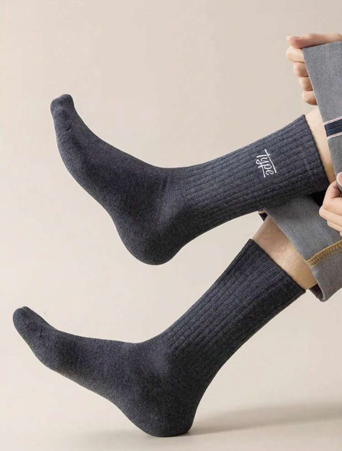 Pares de calcetines de media longitud de unicolor con para hombres, antiolor y absorbentes de sudor
