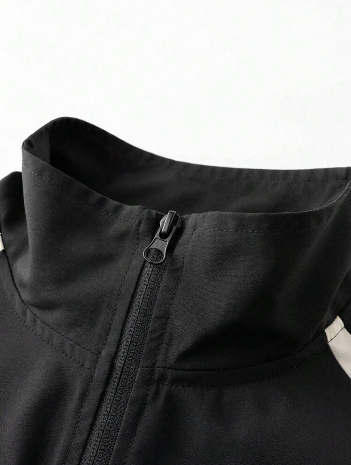 Manfinity EMRG Chaqueta de hombre con cuello alto, manga raglán y cremallera frontal, de corte holgado. Chaqueta ligera de béisbol de bloque de color de manga larga para salir con amigos, regalo para amigos, esposo o novio