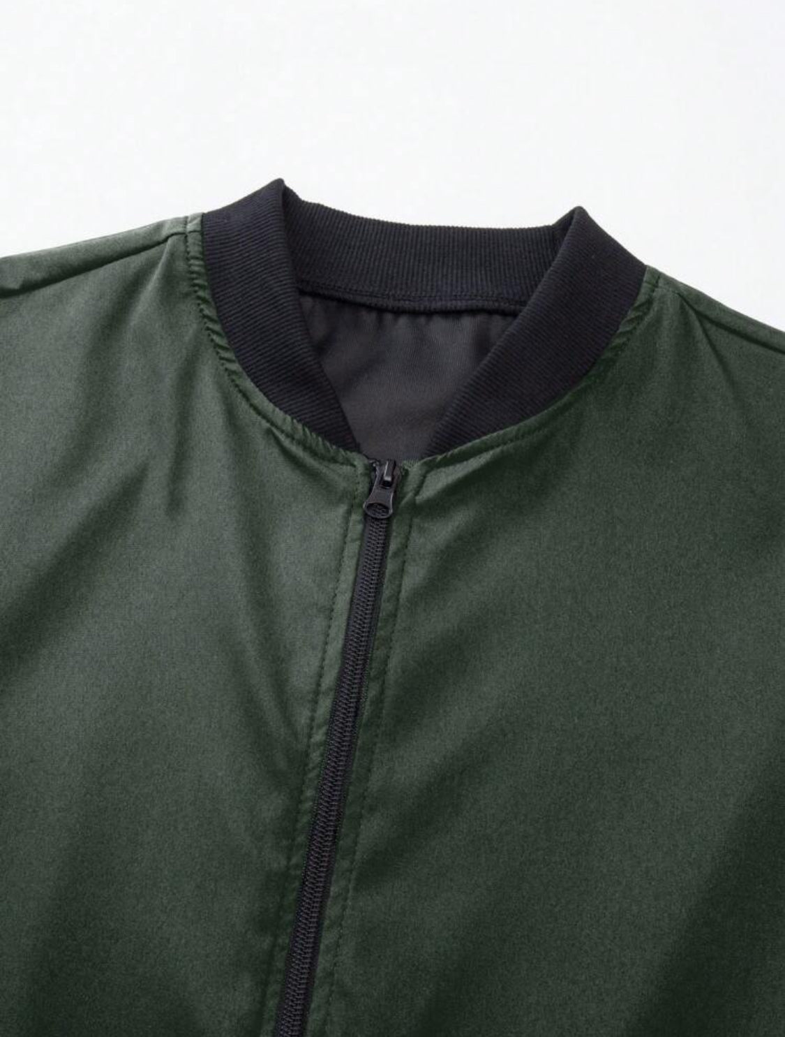 Manfinity Homme Chaqueta casual de manga larga con cremallera frontal y parches de unicolor para hombre