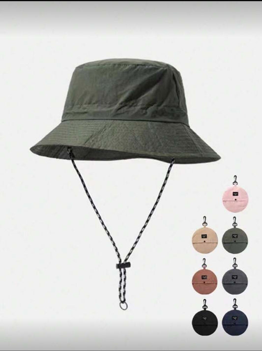 1 pieza Sombrero de sol para viajes al aire libre súper conveniente, impermeable, portátil y plegable para pesca, sombrero para montañismo al aire libre de secado rápido