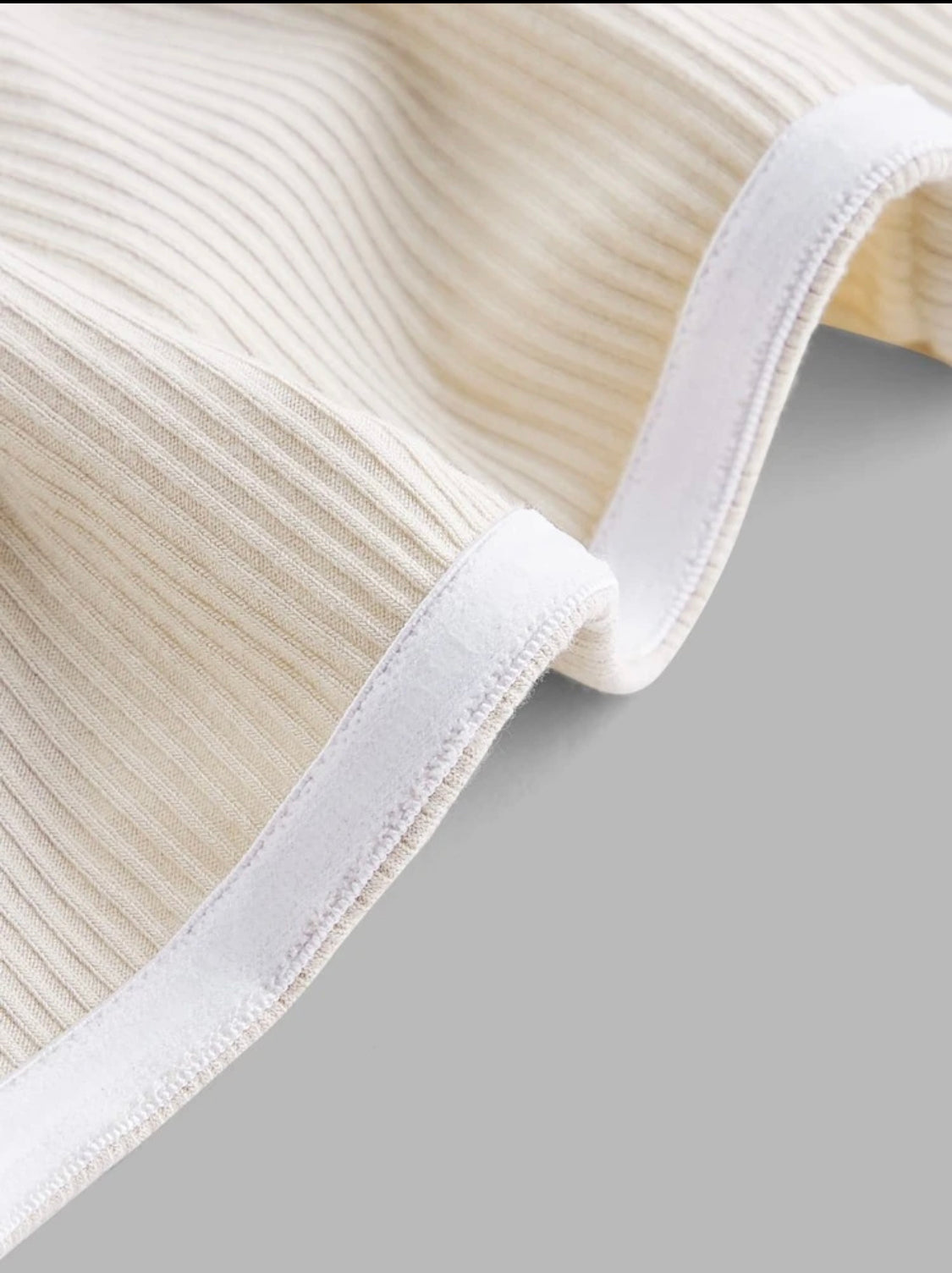 SHEIN MOD Top bandeau girante delantero tejido de canalé