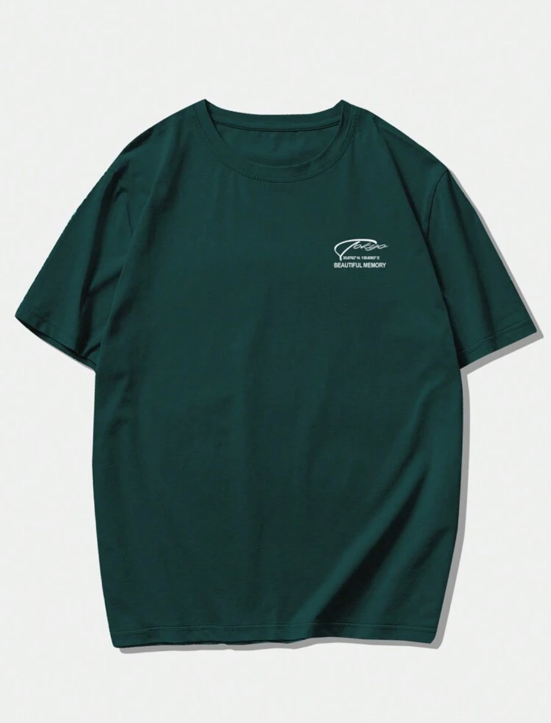 Remera Oversize Manfinity Homme Camiseta de manga corta casual de cuello redondo con estampa gráfica para hombre