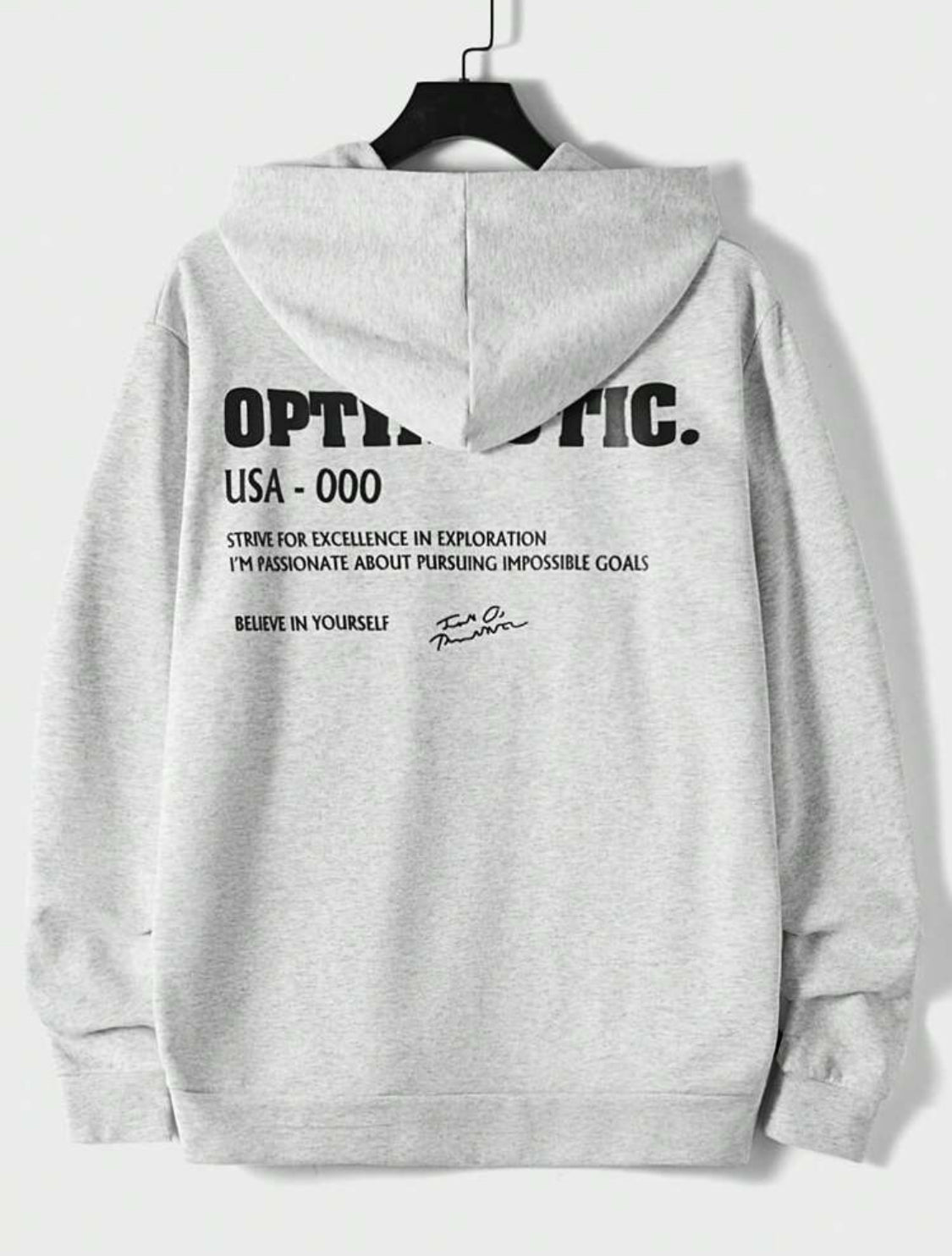 Sudadera Con Capucha Y Estampado De Eslogan Para Hombre