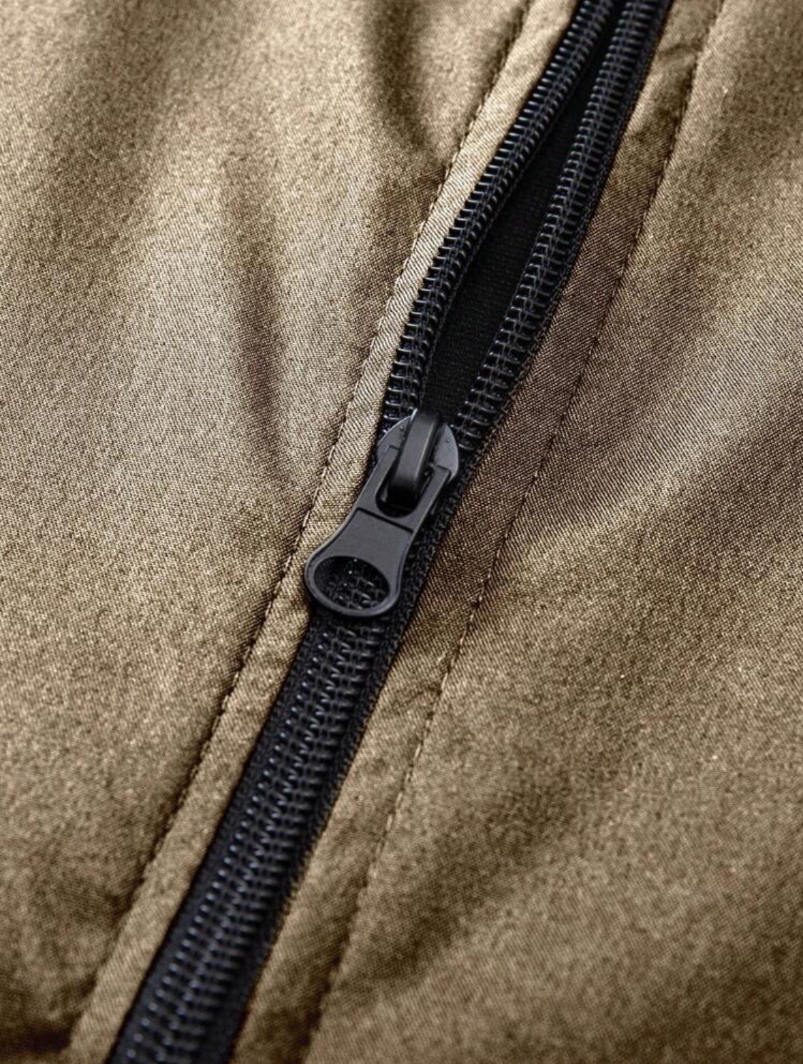 Manfinity Homme Chaqueta casual de manga larga con cremallera frontal y unicolor para hombres