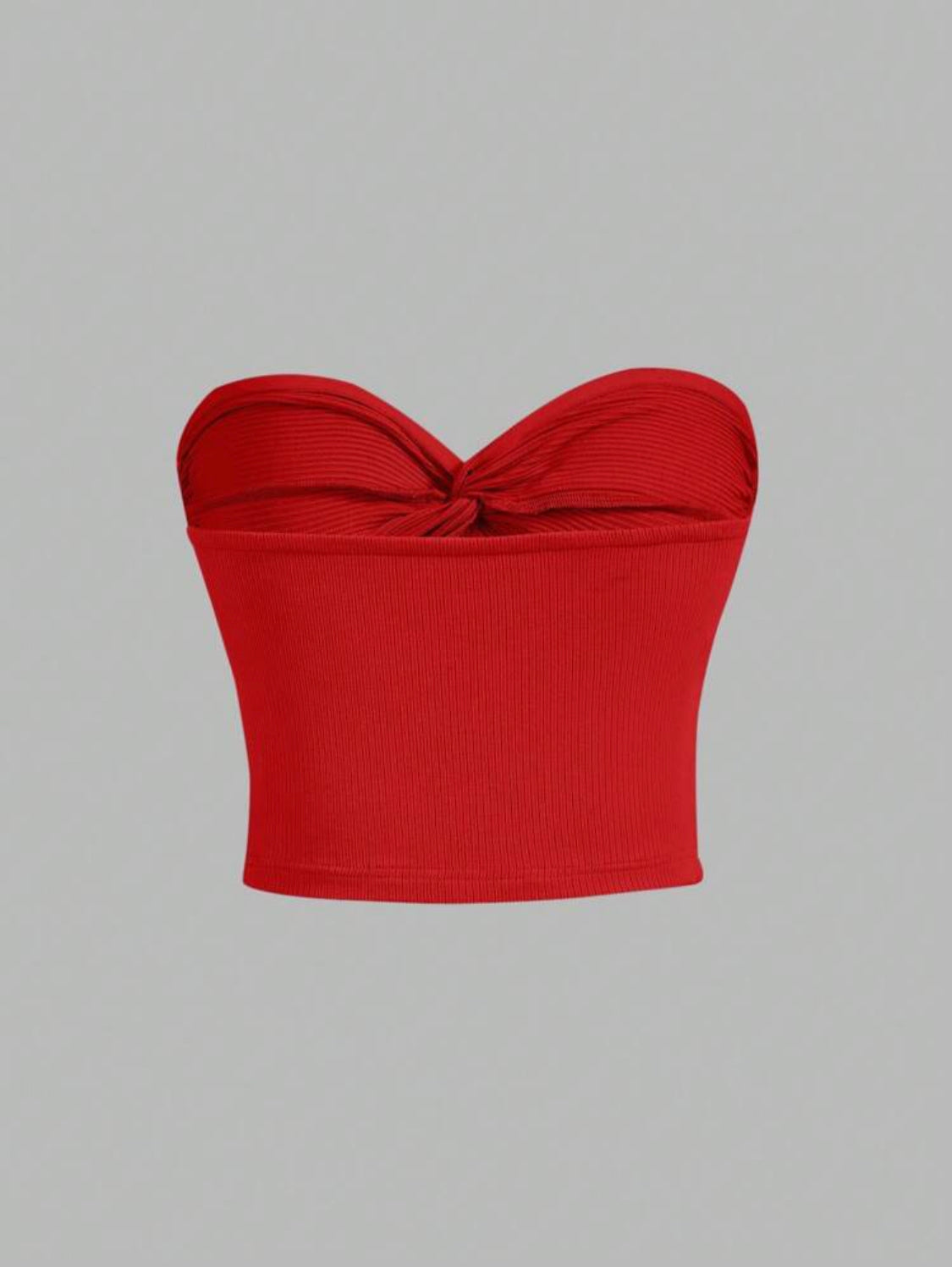 SHEIN MOD Top bandeau girante delantero tejido de canalé