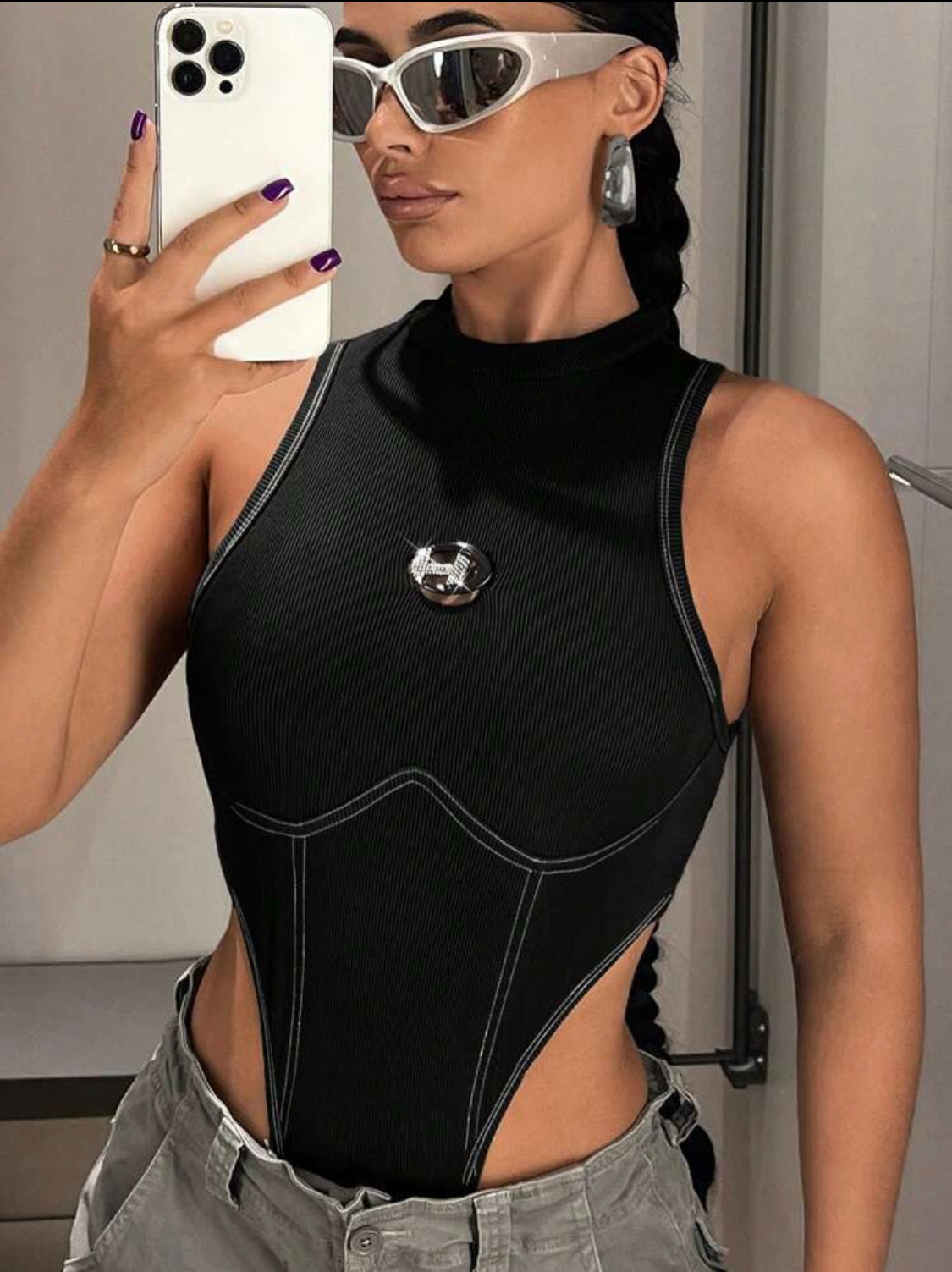 SHEIN ICON Body Tipo Tank De Verano Con Gráficos De Letras Y Costuras De Alta Calidad