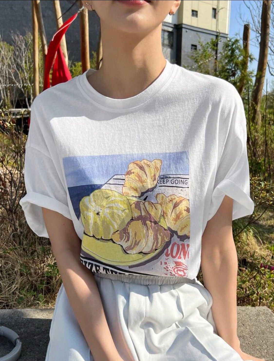 Remera Oversize DAZY Camiseta de hombros caídos con estampado de letra