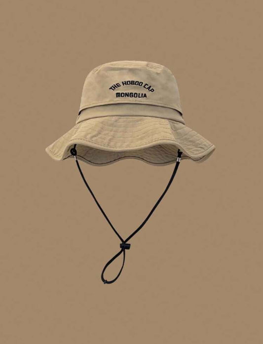 1 pieza Sombrero unisex de ala ancha bordado con letras, sombrero de pesca, sombrero de cubo para uso diario al aire libre, casual en todas las estaciones
