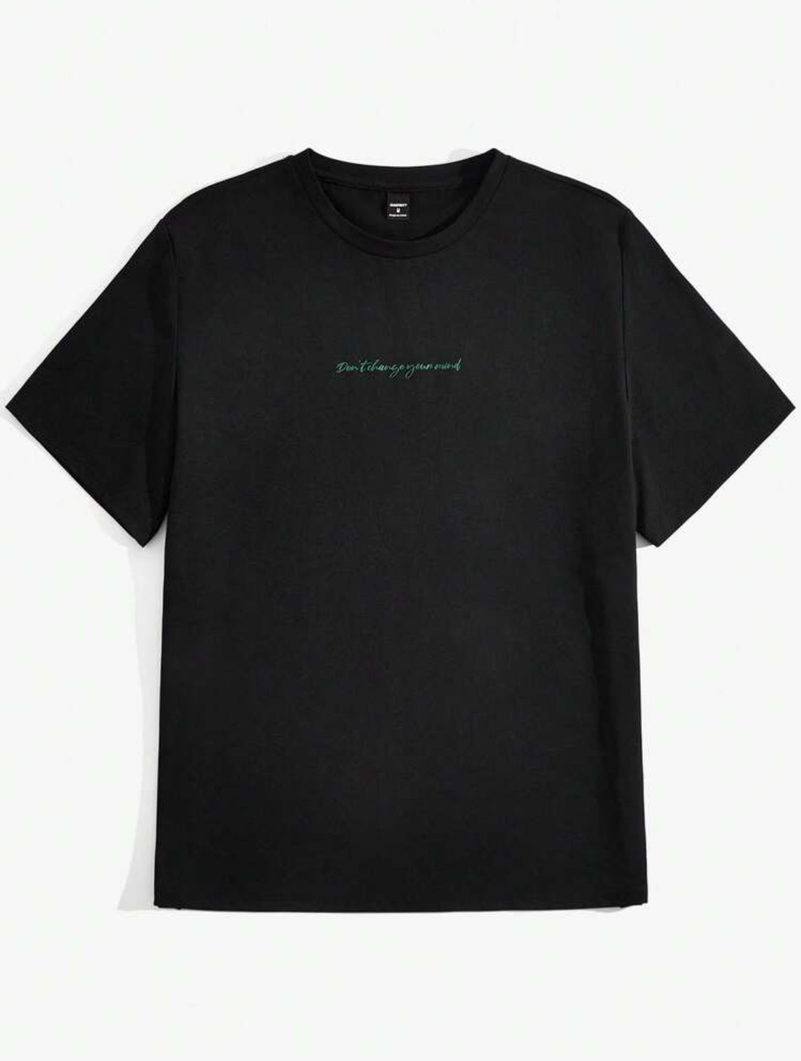 Remera Oversize Manfinity Hypemode Camiseta Informal De Hombre Con Cuello Redondo Tejido Y Estampado De Eslogan