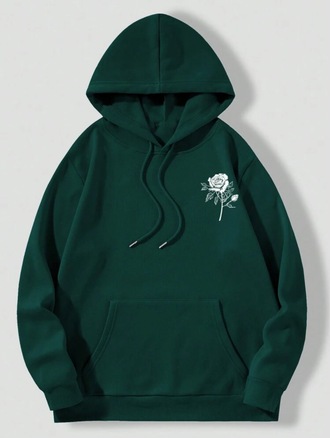 Manfinity Dauomo Sudadera Con Capucha Casual Y Elegante Para Hombre Impreso Con Rosas Y Letras