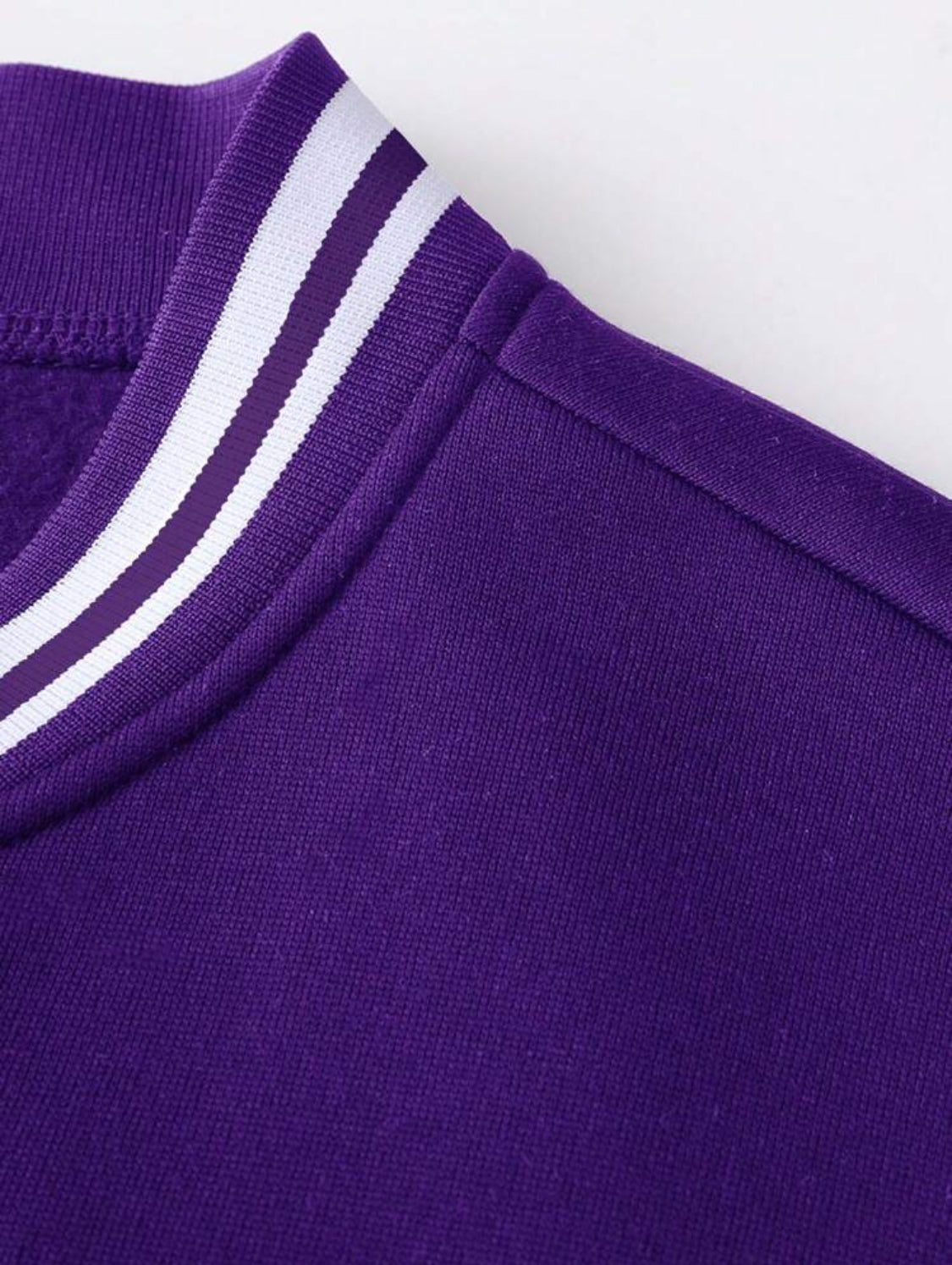 Manfinity Homme Chaqueta de béisbol universitaria de dos tonos con gráfico de eslogan para hombres