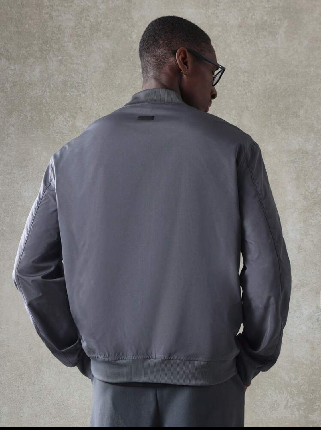 SUMWON Chaqueta bomber ajustada con cremallera
