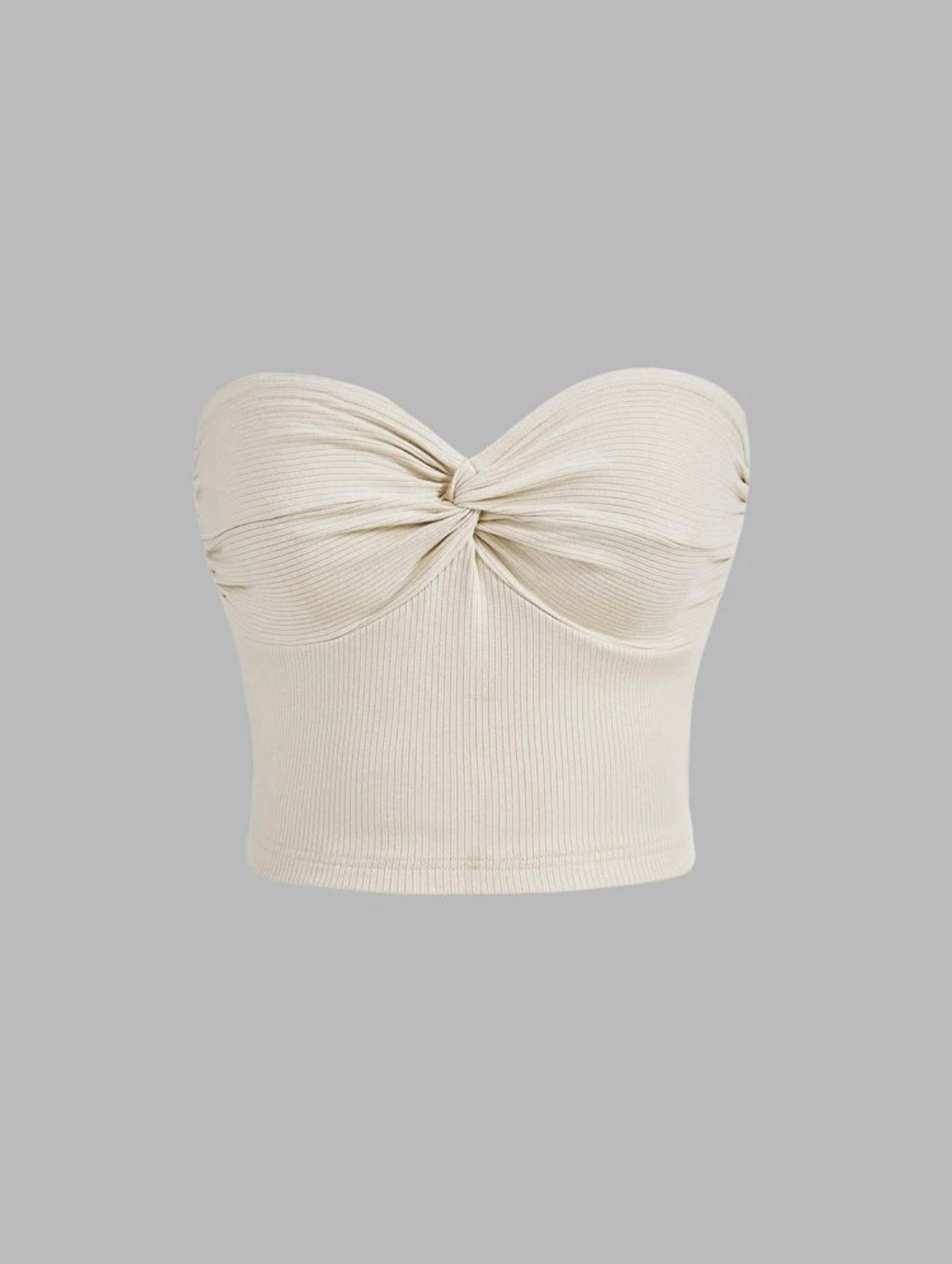SHEIN MOD Top bandeau girante delantero tejido de canalé