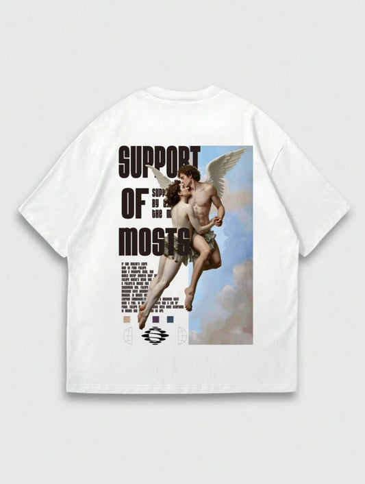 ROMWE MEN Street Life Camiseta casual de manga corta y cuello redondo con estampado gráfico para hombre, diseño minimalista para uso diario