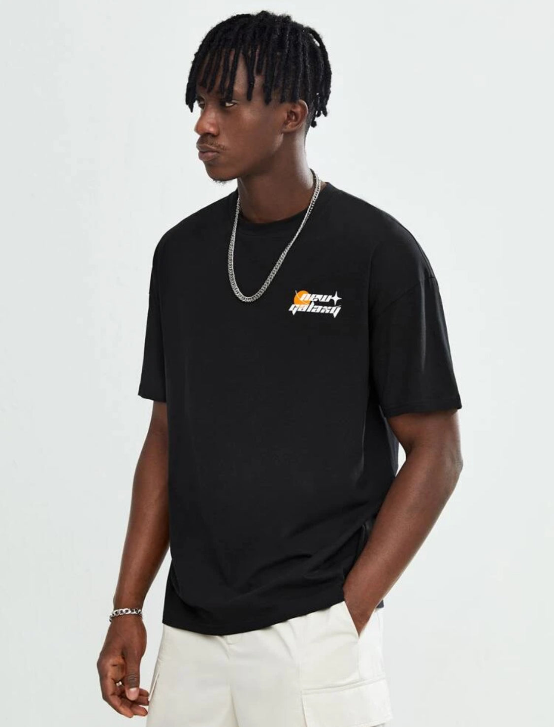 Remera Oversize Manfinity Unisex Camisetas para hombres, cuello redondo holgado, manga corta con hombro caído estilo gráfico informal de verano en poliéster