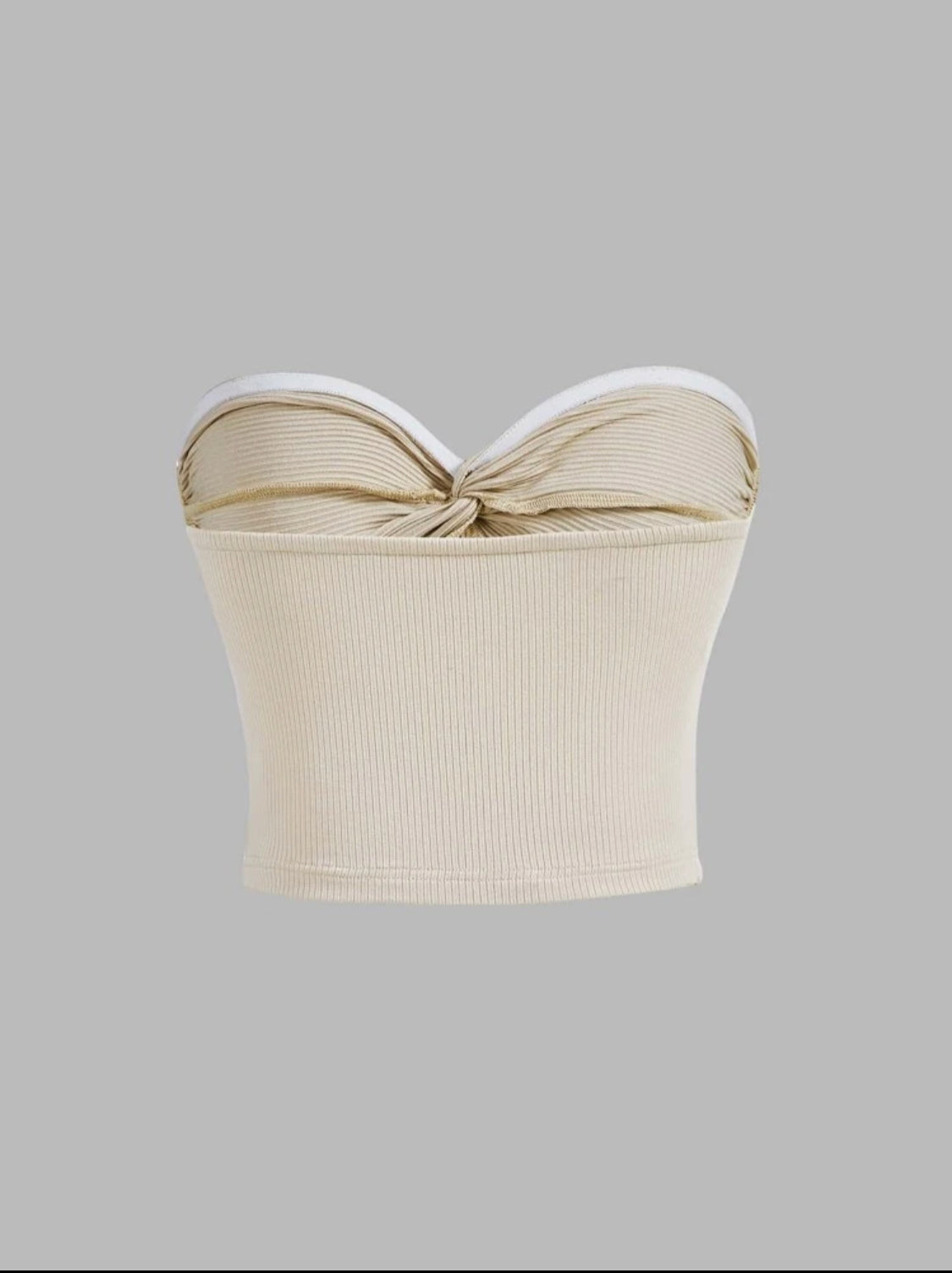 SHEIN MOD Top bandeau girante delantero tejido de canalé